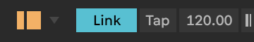 The Link button, lit